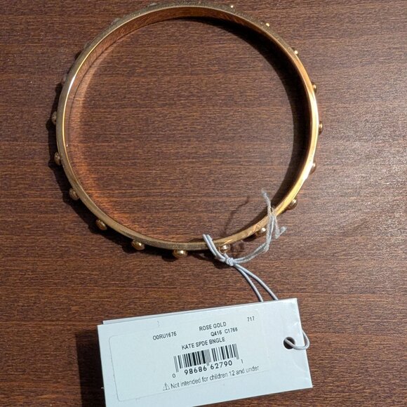 Kate Spade Beaded Dot Rose Gold Bangle Bracelet - Picture 2 of 6
